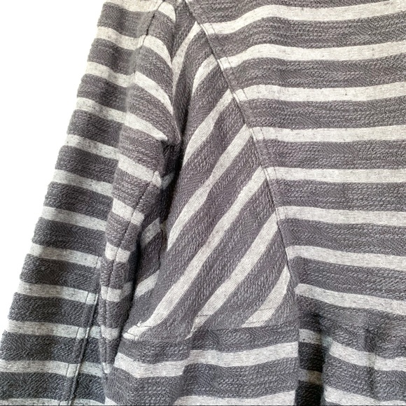 Free People gray striped peplum zip up jacket - Picture 8 of 8